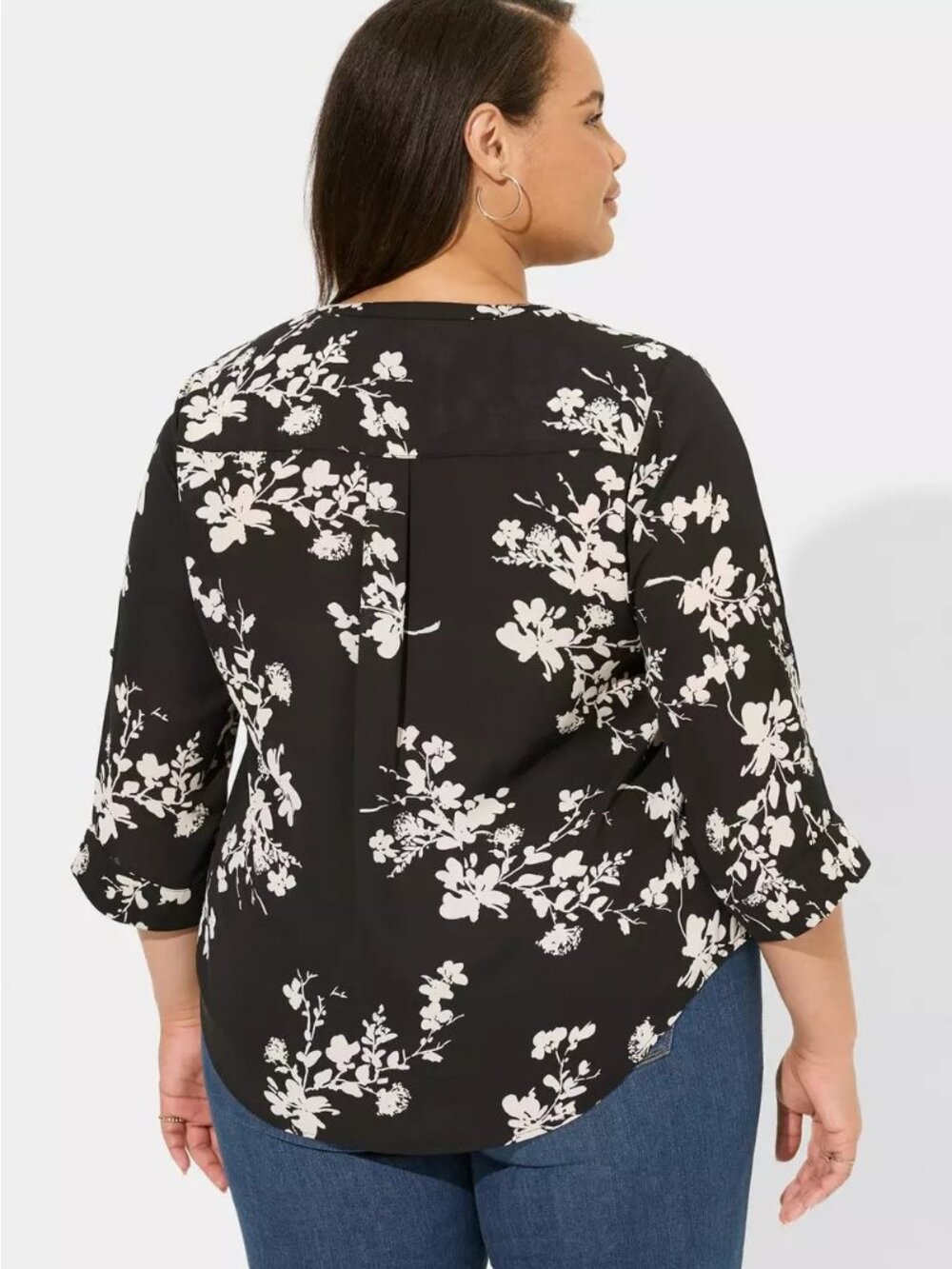 TORRID Harper 3/4 Sleeve Pullover Blouse Size 1 - Picture 2 of 8